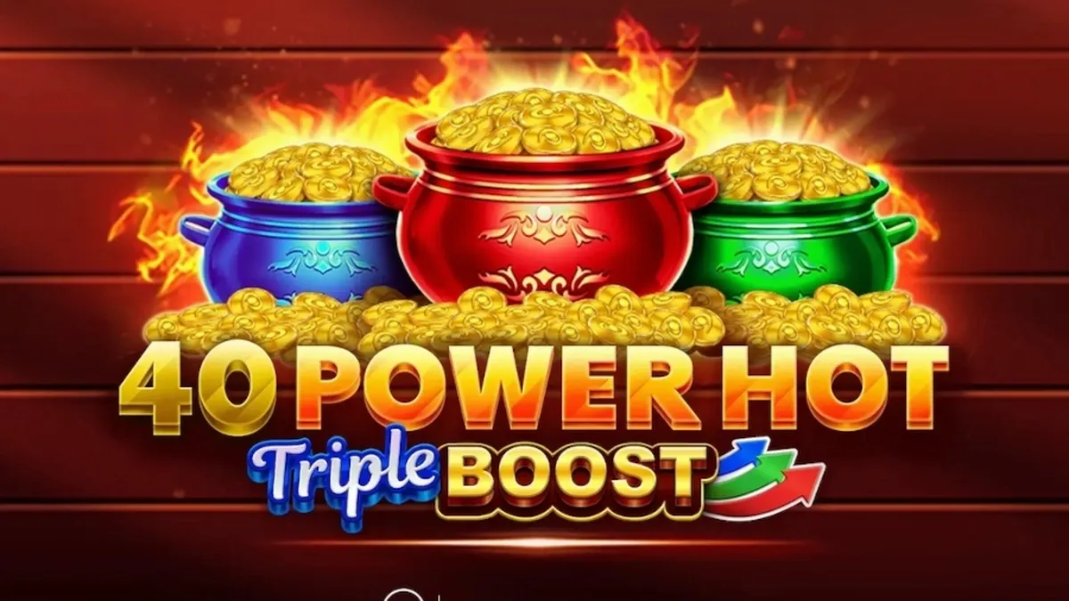 Tampilan layar permainan slot 40 Power Hot Triple Boost dengan nuansa klasik